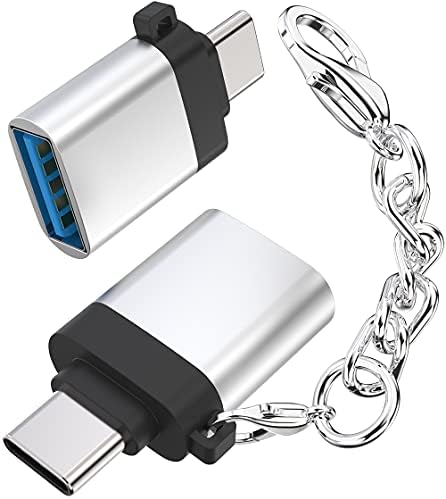 USB C ל- USB מתאם [2-Pack], Thunderbolt 3 ל- USB 3.0 מתאם OTG תואם ל- MacBook Pro Air, Chromebook,
